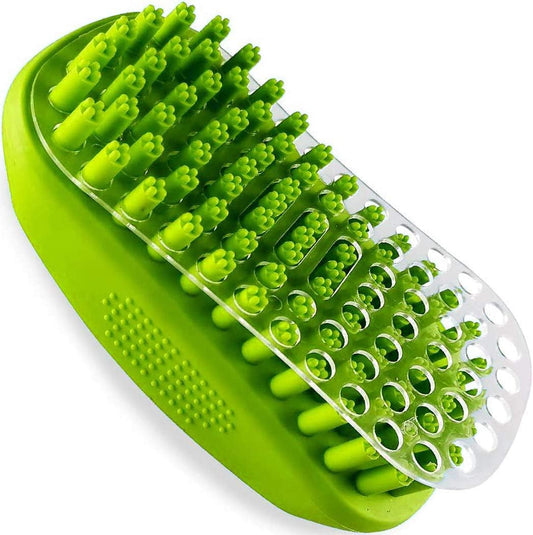 Get Fluffy with Our Rubber Curry Brush: The Ultimate Massage & Grooming Tool for Your Furry Bestie!